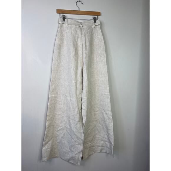 NWT The Femm Iris Super Wide Leg High Waisted Linen Pant Natura Size: Small - Picture 7 of 8